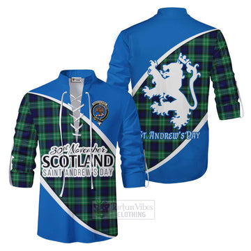 Abercrombie Family Crest Tartan Ghillie Kilt Shirt Celebrate Saint Andrew's Day in Style