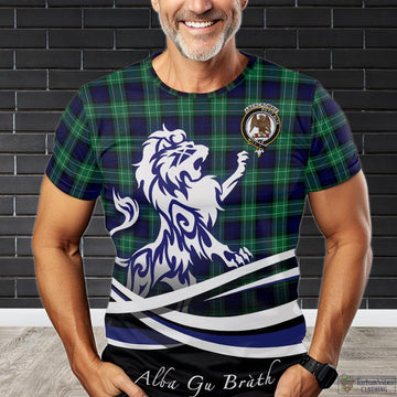 Abercrombie Tartan T-Shirt with Alba Gu Brath Regal Lion Emblem