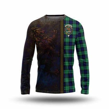 Abercrombie Tartan Family Crest Long Sleeve T-Shirt Alba Gu Brath Be Brave Lion Ancient Style