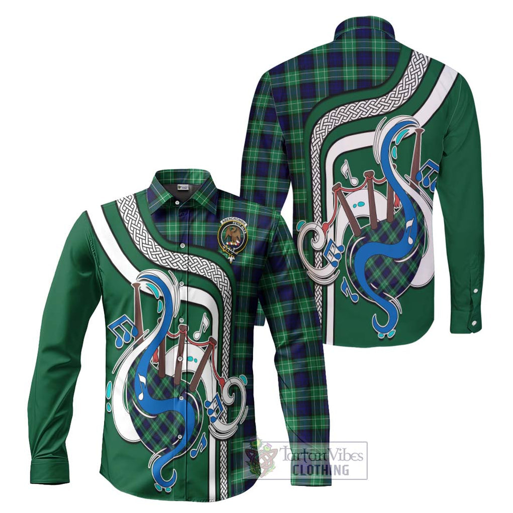 Abercrombie Tartan Long Sleeve Button Shirt with Epic Bagpipe Style Men's Shirt S - Tartanvibesclothing Shop