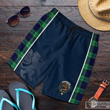 Abercrombie Tartan Men's Shorts with Family Crest and Lion Rampant Vibes Sport Style