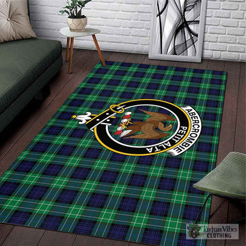 Abercrombie Tartan Area Rug with Family Crest