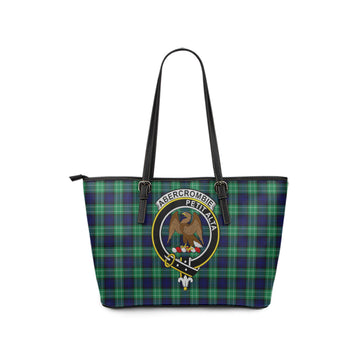 Abercrombie Tartan Leather Tote Bag with Family Crest