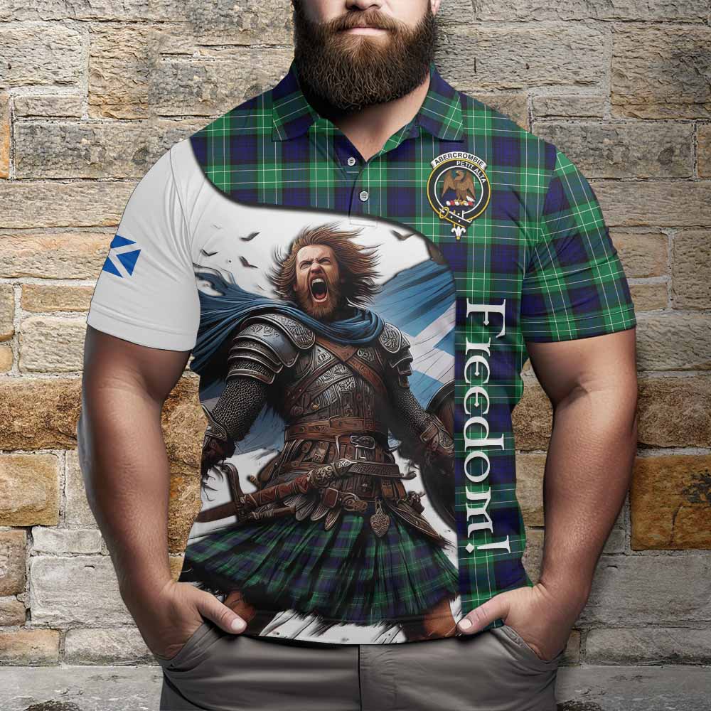 Tartan Vibes Clothing Abercrombie Crest Tartan Polo Shirt Inspired by the Freedom of Scottish Warrior