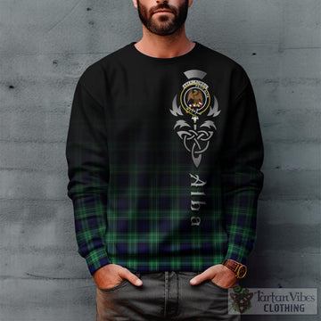 Abercrombie Tartan Sweatshirt Featuring Alba Gu Brath Family Crest Celtic Inspired