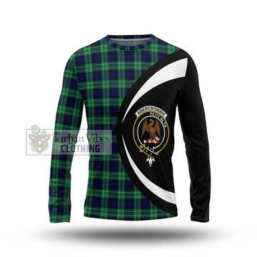 Abercrombie Tartan Long Sleeve T-Shirt with Family Crest Circle Style Unisex - Tartan Vibes Clothing