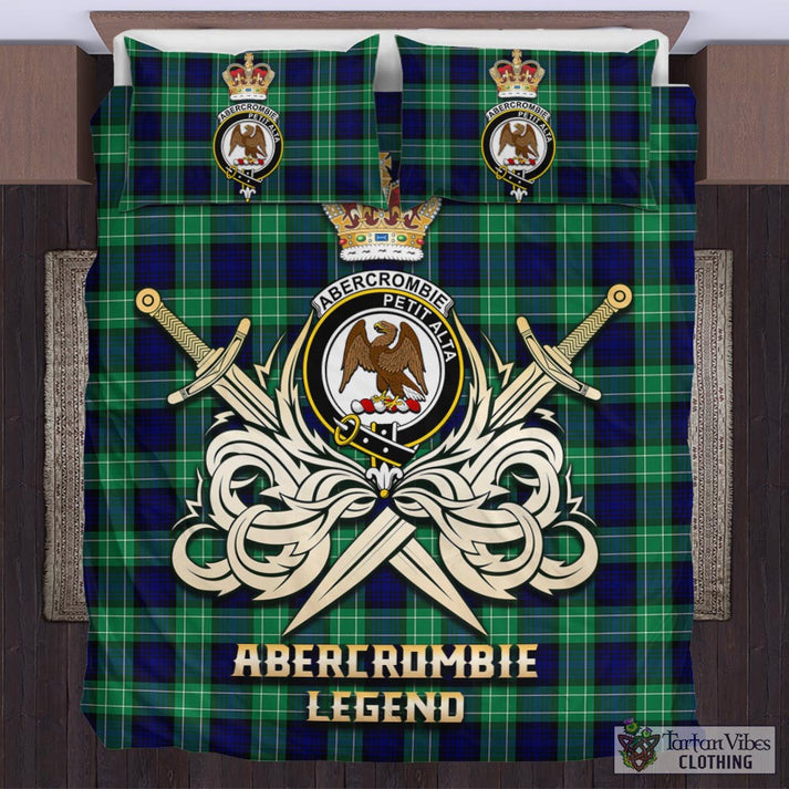 Abercrombie Tartan Bedding Set with Clan Crest and the Golden Sword 