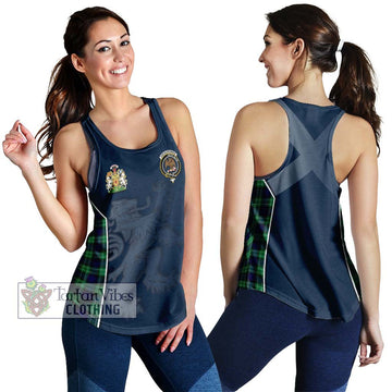 Abercrombie Tartan Women's Racerback Tanks with Family Crest and Lion Rampant Vibes Sport Style 4XL - Tartan Vibes Clothing