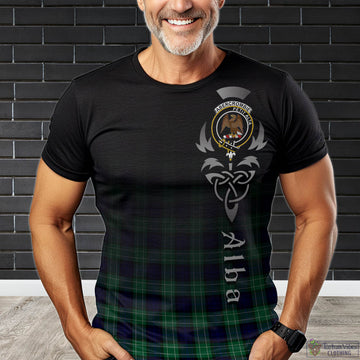Abercrombie Tartan T-Shirt Featuring Alba Gu Brath Family Crest Celtic Inspired