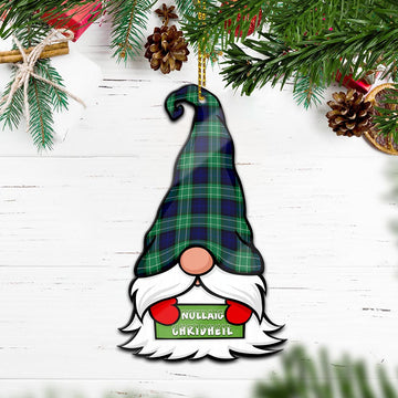 Abercrombie Gnome Christmas Ornament with His Tartan Christmas Hat Wood Ornament - Tartanvibesclothing