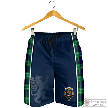Abercrombie Tartan Men's Shorts with Family Crest and Lion Rampant Vibes Sport Style