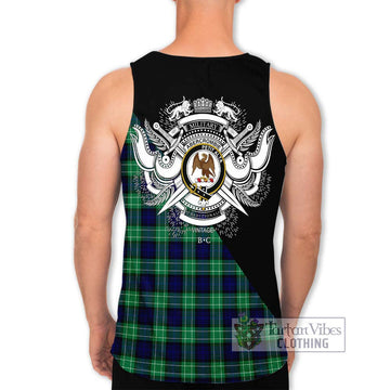 Abercrombie Tartan Men's Tank Top with Family Crest and Military Logo Style - Tartanvibesclothing Shop