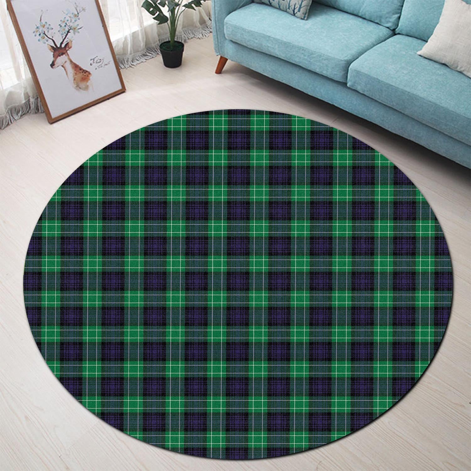 Abercrombie Tartan Round Rug - Tartanvibesclothing