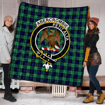 Abercrombie Tartan Quilt with Family Crest