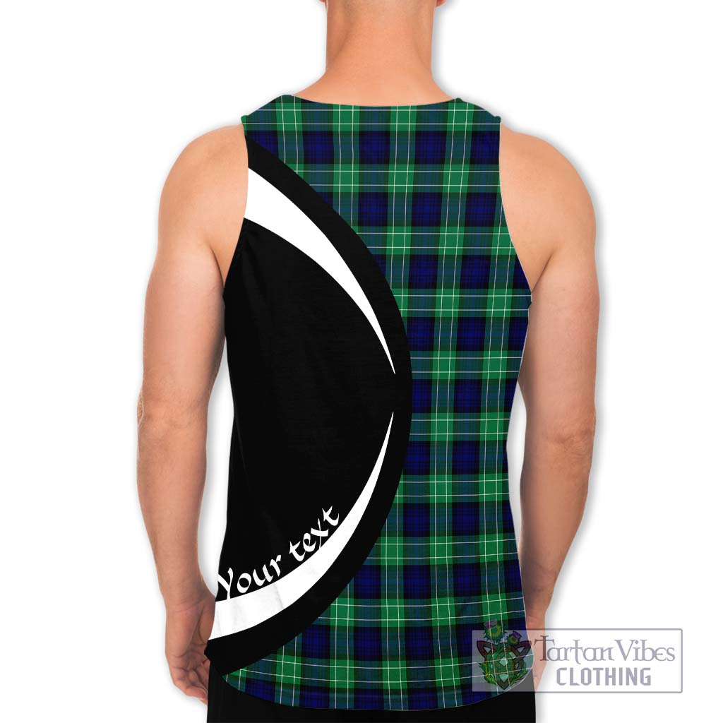 Abercrombie Tartan Men's Tank Top with Family Crest Circle Style - Tartan Vibes Clothing