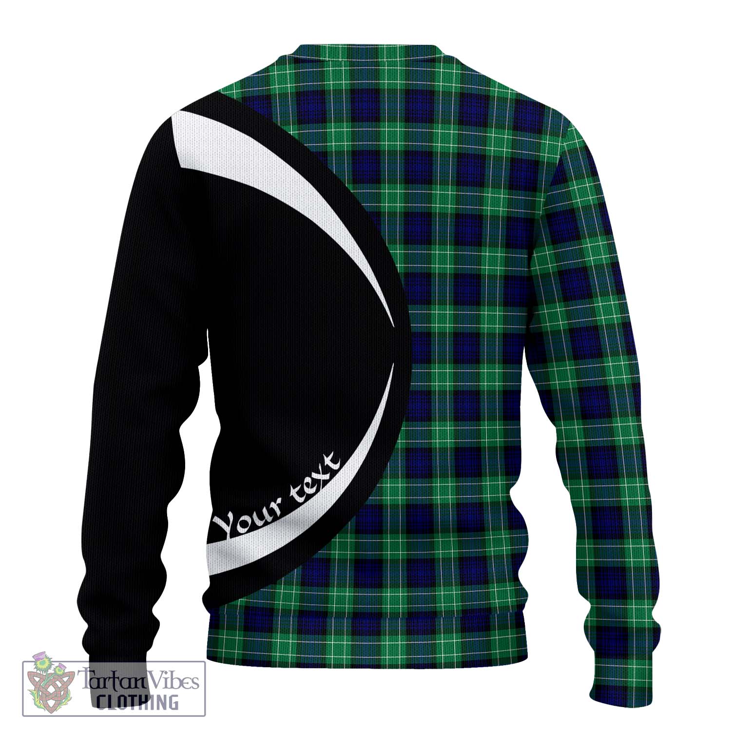 Abercrombie Tartan Ugly Sweater with Family Crest Circle Style - Tartan Vibes Clothing