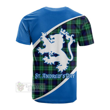 Tartan Vibes Clothing Abercrombie Family Crest Tartan Cotton T-shirt Celebrate Saint Andrew's Day in Style