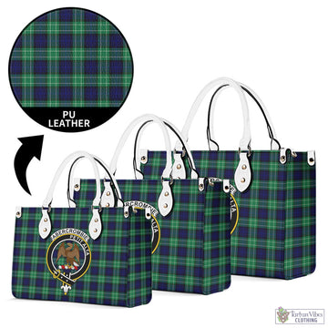 Abercrombie Tartan Luxury Leather Handbags with Family Crest
