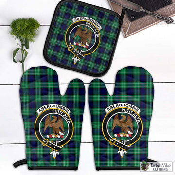 Abercrombie Tartan Combo Oven Mitt & Pot-Holder with Family Crest Combo 1 Oven Mitt & 1 Pot-Holder Black - Tartan Vibes Clothing