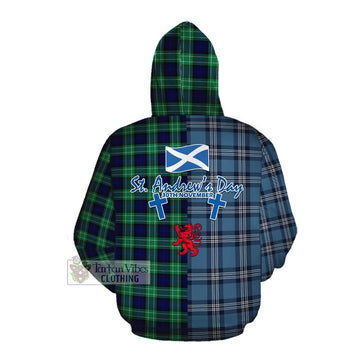 Abercrombie Tartan Cotton Hoodie Happy St. Andrew's Day Half Tartan Style