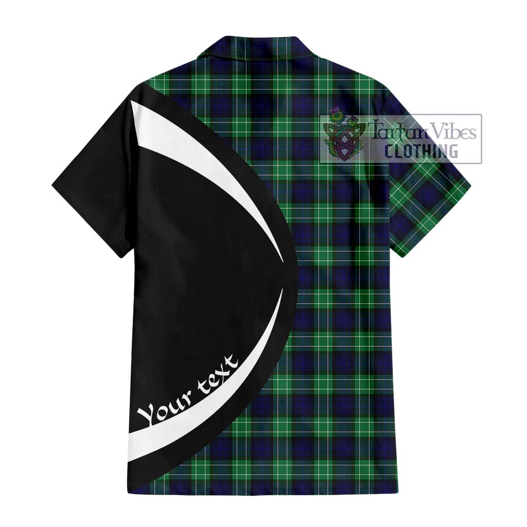 Abercrombie Tartan Short Sleeve Button Up with Family Crest Circle Style - Tartan Vibes Clothing
