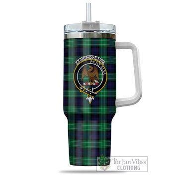 Abercrombie Tartan and Family Crest Tumbler with Handle