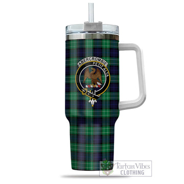 Tartan Vibes Clothing Abercrombie Tartan and Family Crest Tumbler with Handle