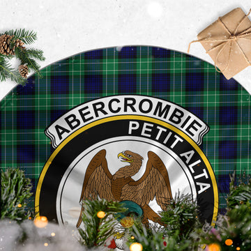 Abercrombie Tartan Christmas Tree Skirt with Family Crest - Tartanvibesclothing