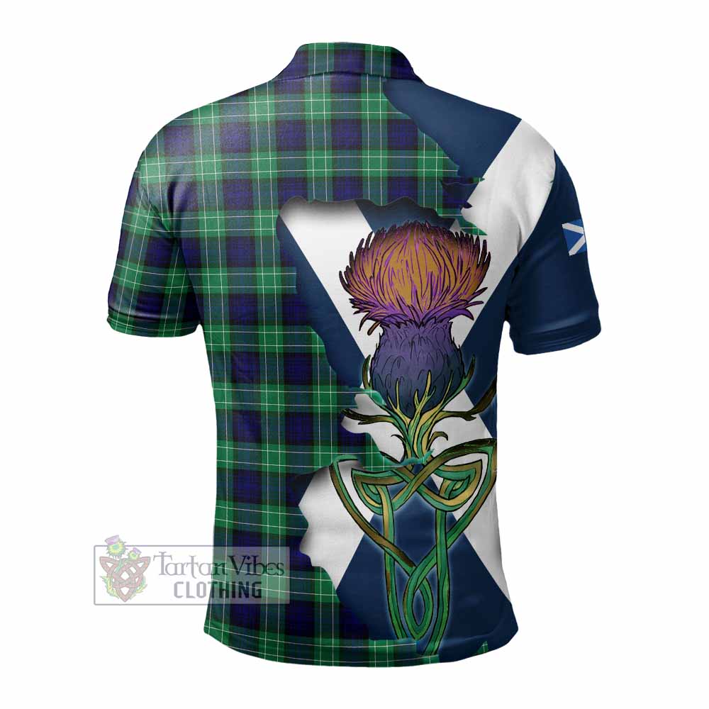 Abercrombie Tartan Family Crest Polo Shirt Scottish Thistle Celtic Inspired - Tartan Vibes Clothing