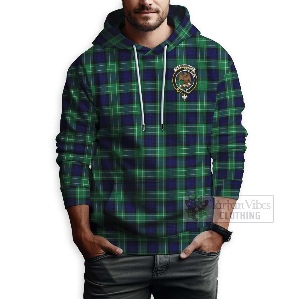 Tartan Vibes Clothing Abercrombie Tartan Hoodie with Family Crest Celtic Skull Style