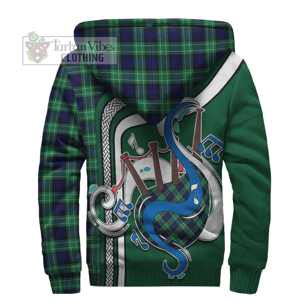 Abercrombie Tartan Sherpa Hoodie with Epic Bagpipe Style - Tartanvibesclothing Shop
