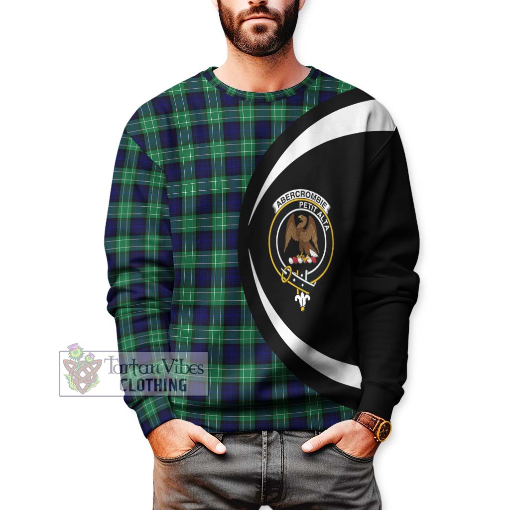 Abercrombie Tartan Sweatshirt with Family Crest Circle Style - Tartan Vibes Clothing