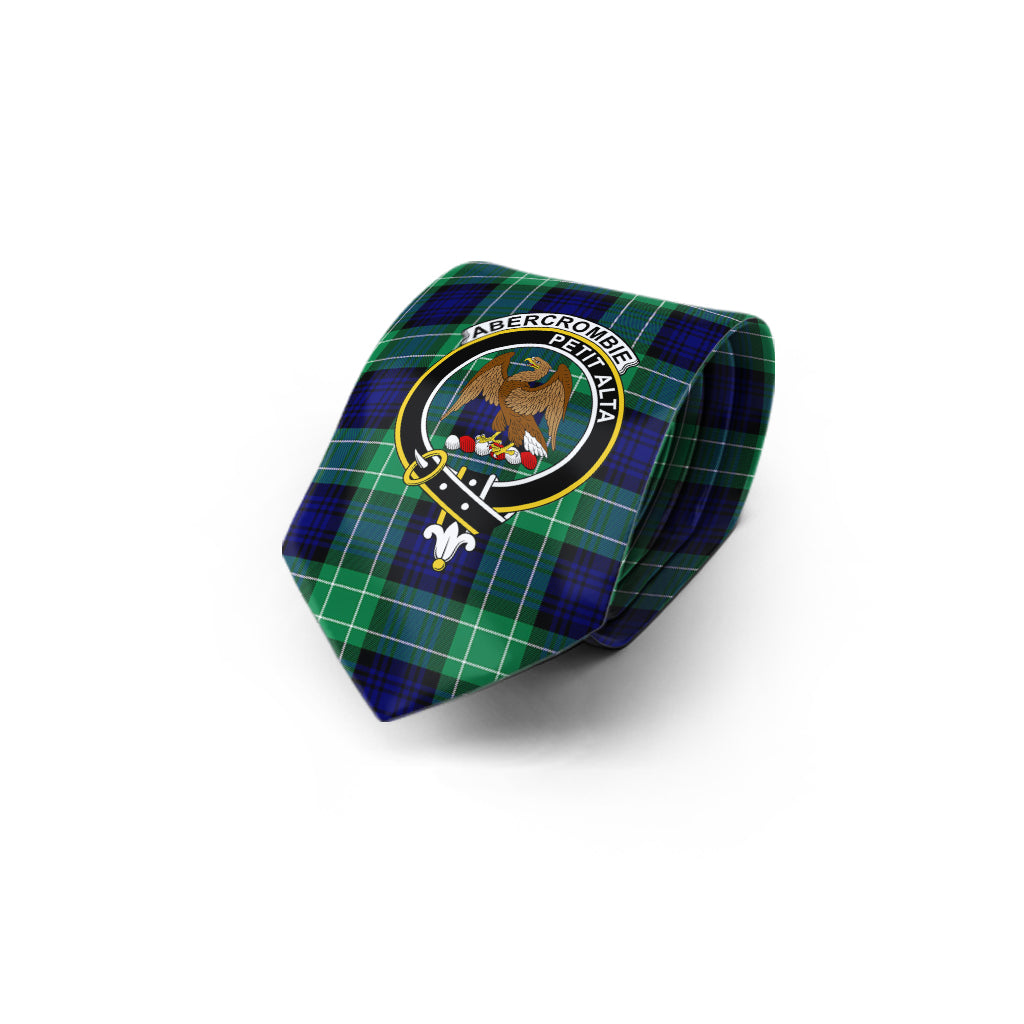 Abercrombie Tartan Classic Necktie with Family Crest - Tartan Vibes Clothing