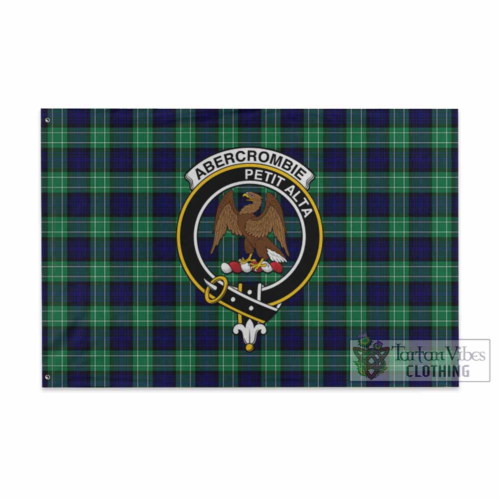 Tartan Vibes Clothing Abercrombie Tartan House Flag with Family Crest