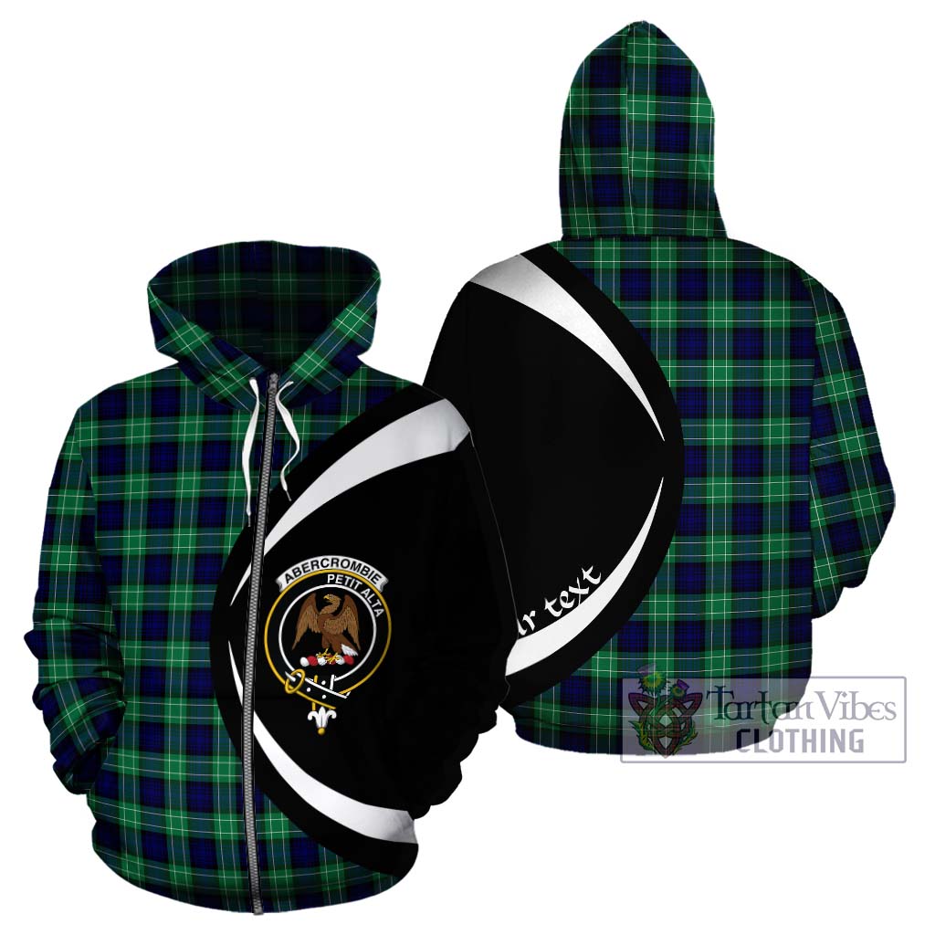 Tartan Vibes Clothing Abercrombie Tartan Hoodie with Family Crest Circle Style