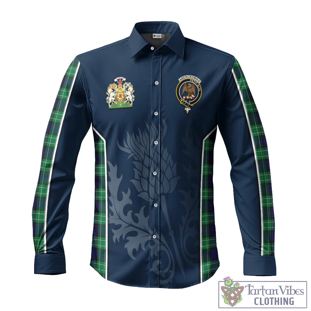 abercrombie dress shirts Tartanvibesclothing Abercrombie Tartan Long Sleeve Button Up Shirt with Family Crest and Scottish Thistle Vibes Sport Style