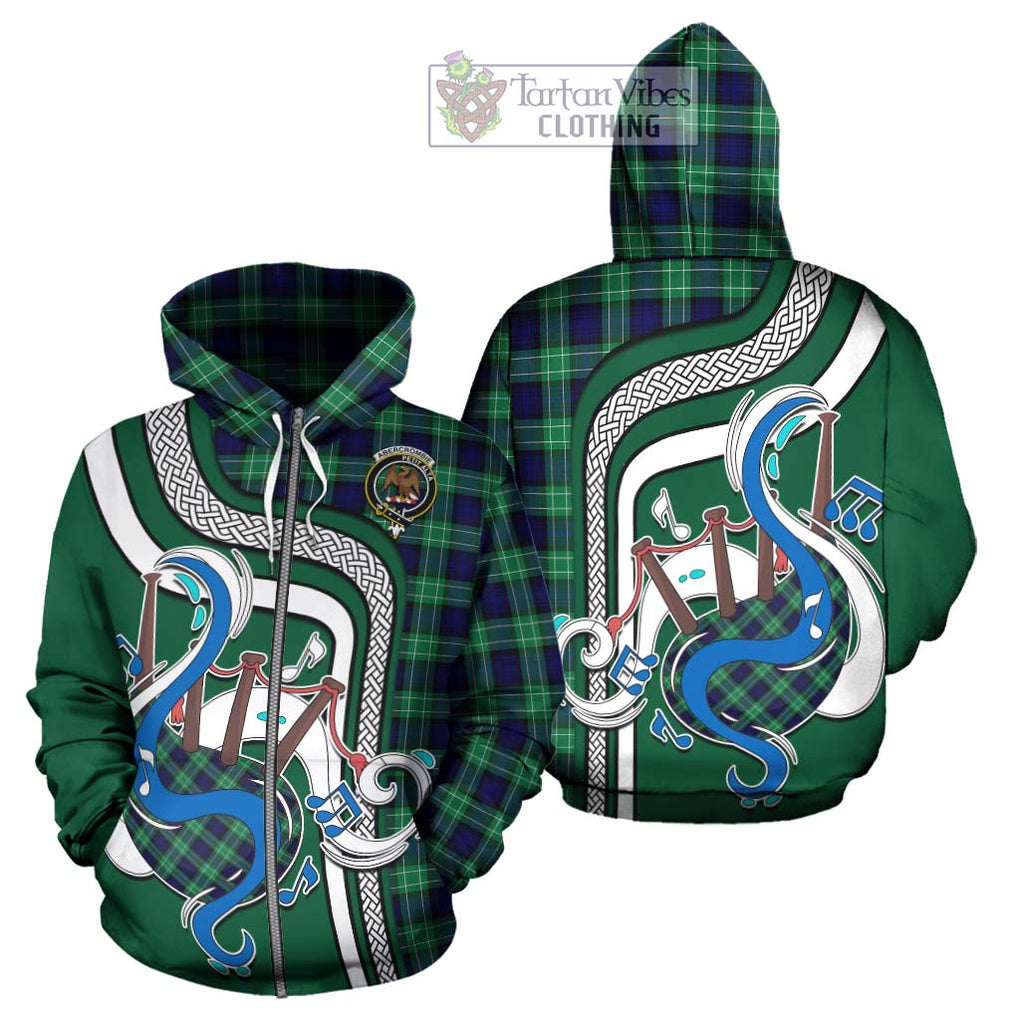 Abercrombie Tartan Hoodie with Epic Bagpipe Style - Tartanvibesclothing Shop