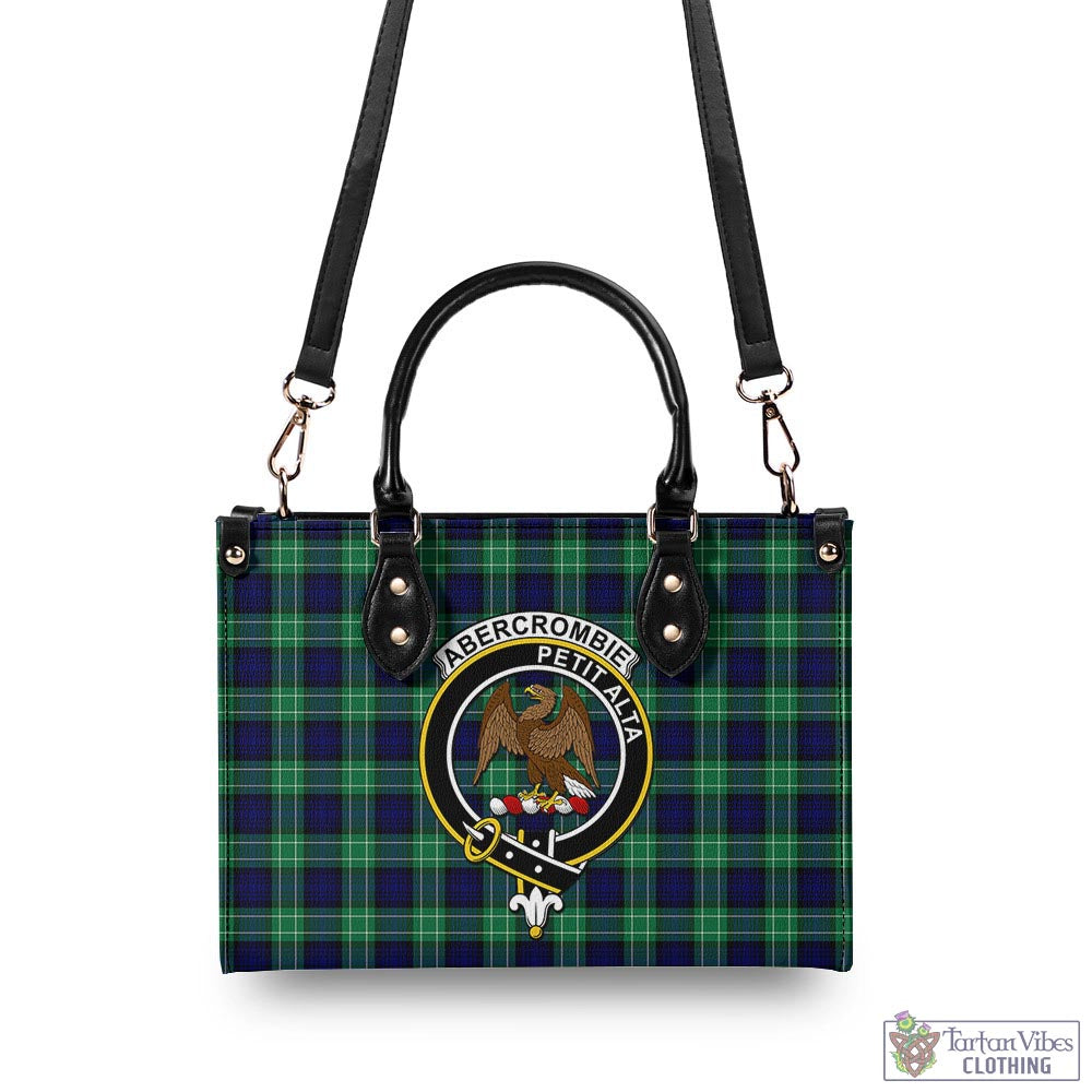 Tartan Vibes Clothing Abercrombie Tartan Luxury Leather Handbags with Family Crest