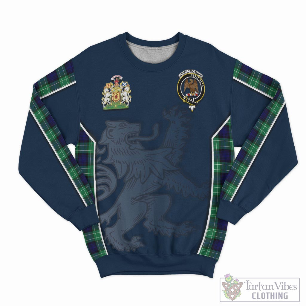 Tartan Vibes Clothing Abercrombie Tartan Sweater with Family Crest and Lion Rampant Vibes Sport Style