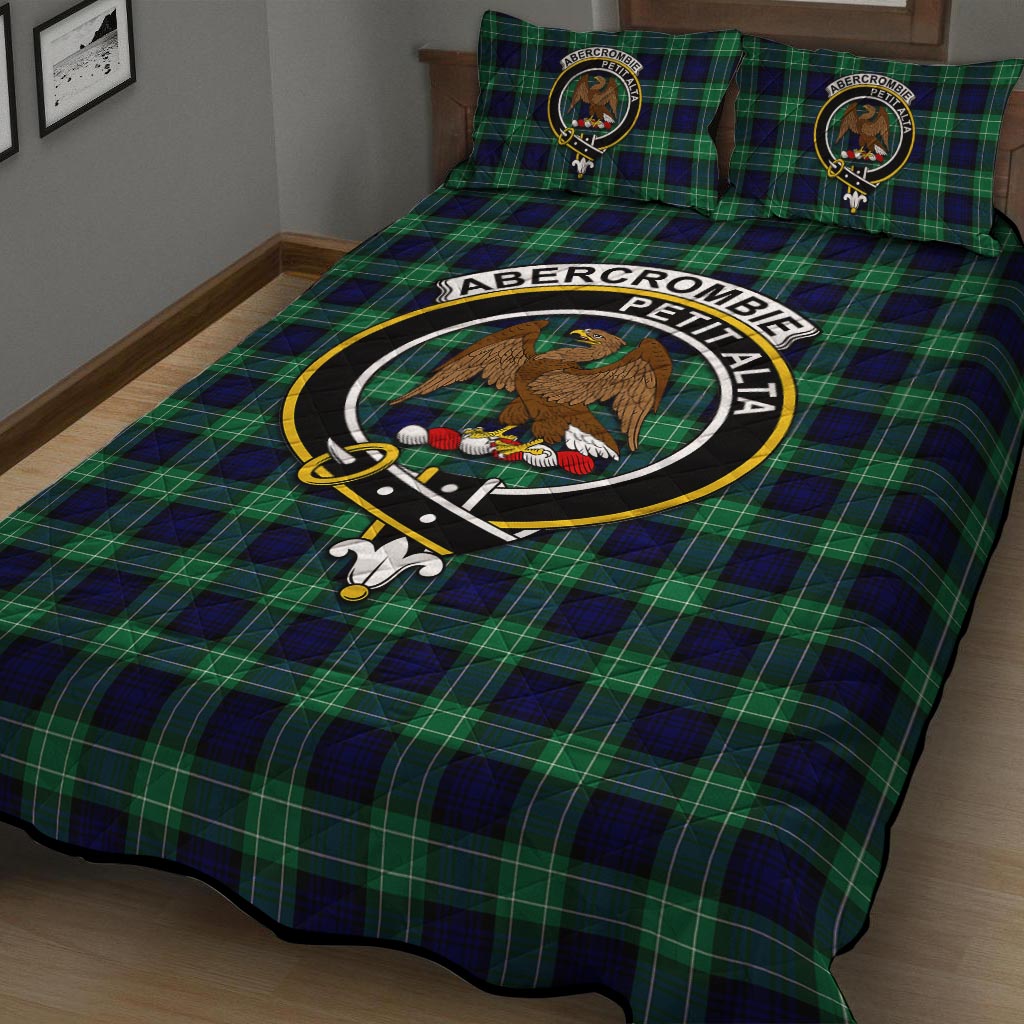Abercrombie Tartan Quilt Bed Set with Family Crest - Tartan Vibes Clothing