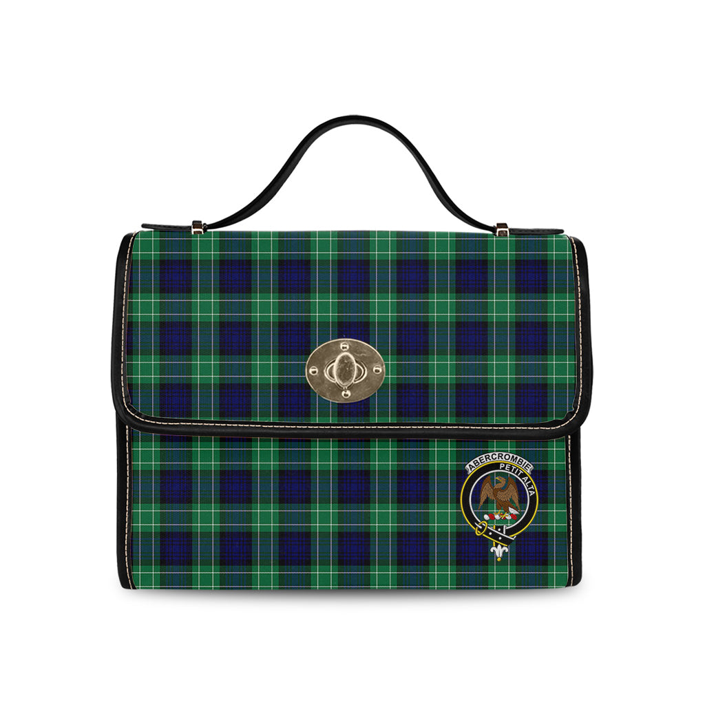 Abercrombie Tartan Leather Strap Waterproof Canvas Bag with Family Crest - Tartanvibesclothing