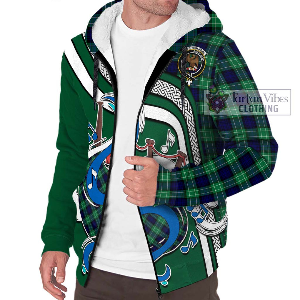 Abercrombie Tartan Sherpa Hoodie with Epic Bagpipe Style Unisex - Tartanvibesclothing Shop