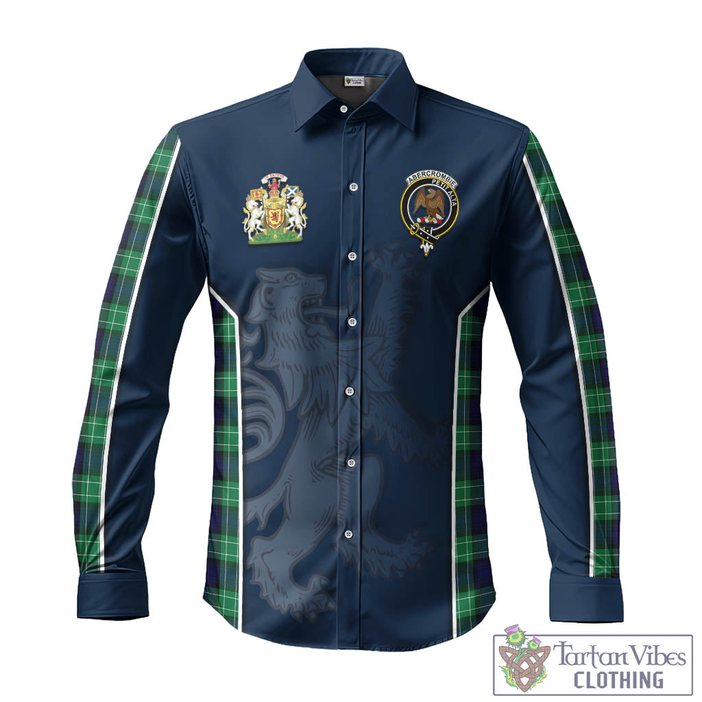 Tartan Vibes Clothing Abercrombie Tartan Long Sleeve Button Up Shirt with Family Crest and Lion Rampant Vibes Sport Style