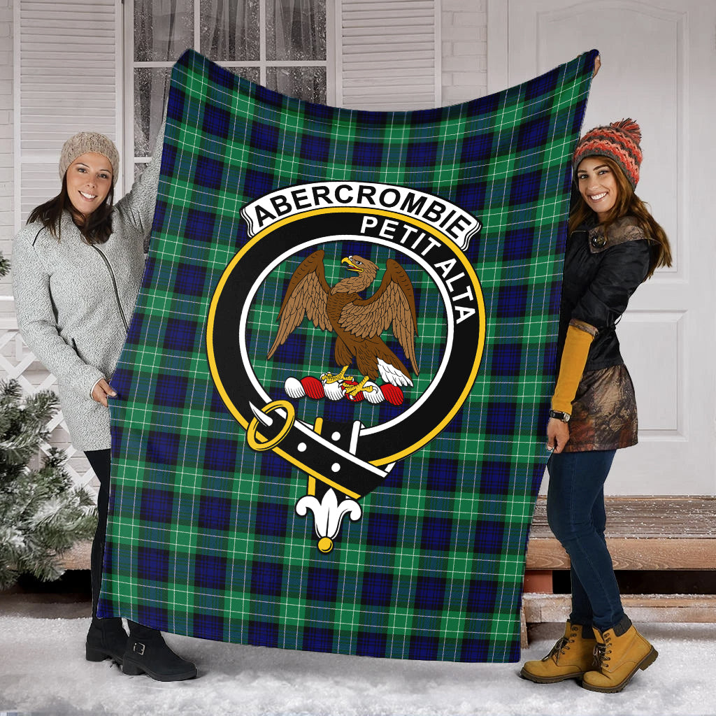 Abercrombie Tartan Blanket with Family Crest - Tartan Vibes Clothing
