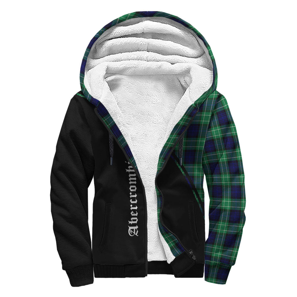 Abercrombie Tartan Sherpa Hoodie with Family Crest Curve Style - Tartanvibesclothing