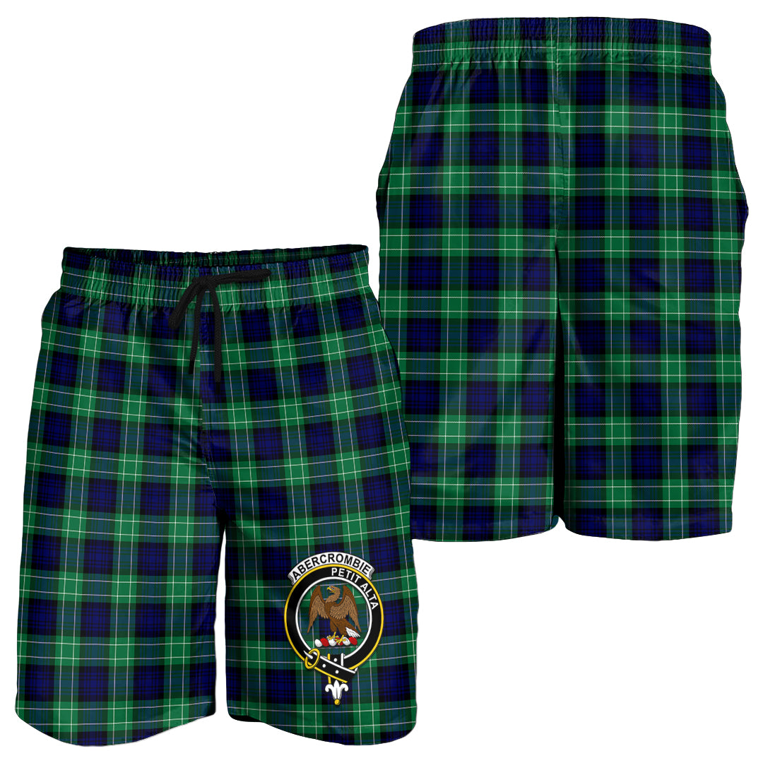 Abercrombie Tartan Mens Shorts with Family Crest - Tartanvibesclothing