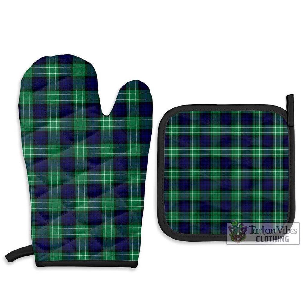 Abercrombie Tartan Combo Oven Mitt & Pot-Holder Combo 1 Oven Mitt & 2 Pot-Holder Black - Tartan Vibes Clothing