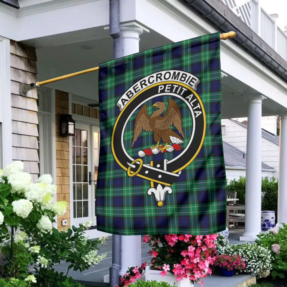 Abercrombie Tartan Flag with Family Crest - Tartanvibesclothing