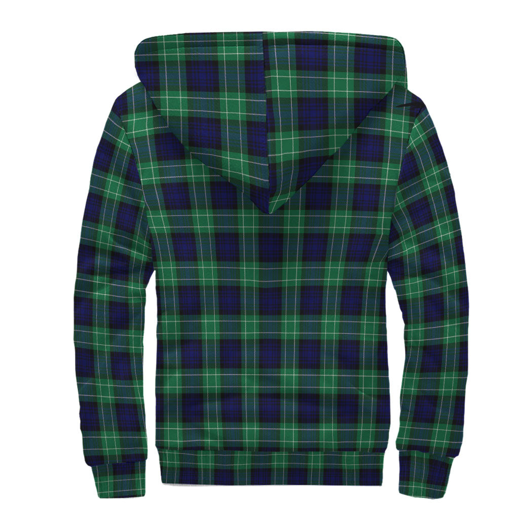 Abercrombie Tartan Sherpa Hoodie with Family Crest - Tartanvibesclothing