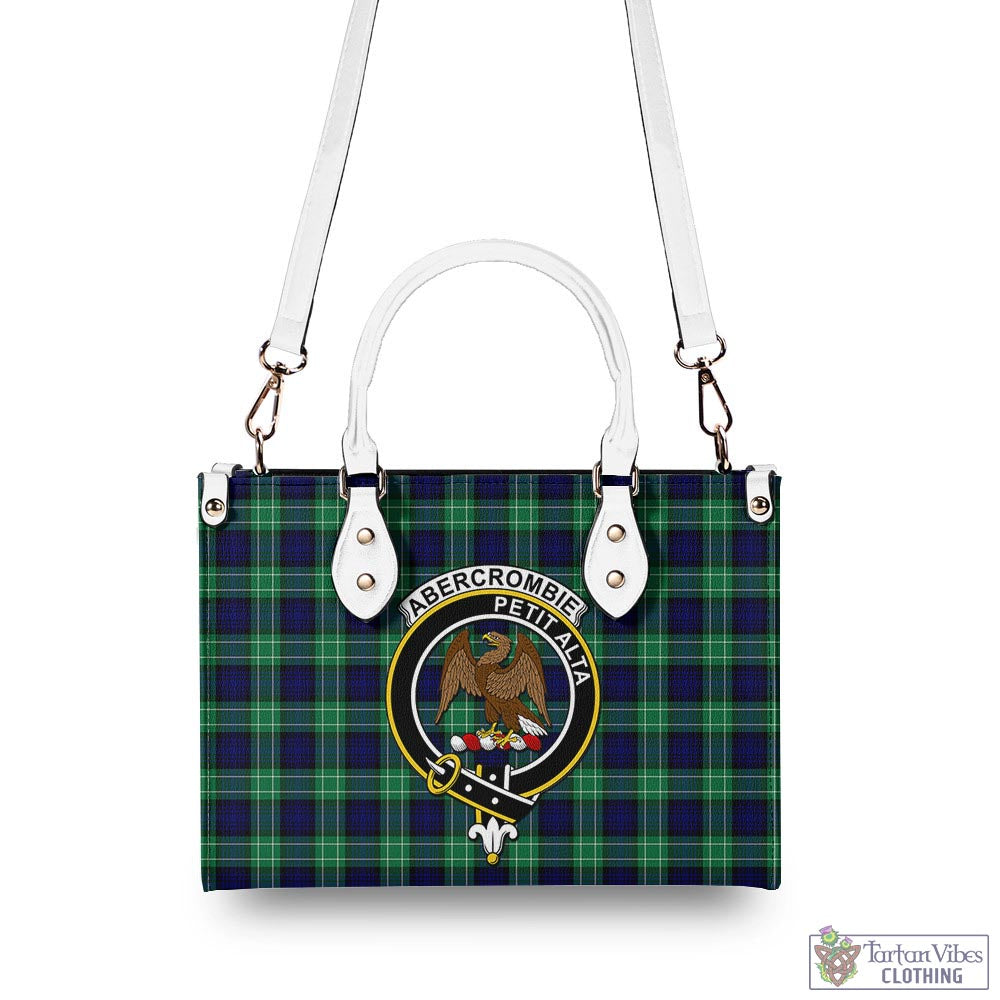 Tartan Vibes Clothing Abercrombie Tartan Luxury Leather Handbags with Family Crest
